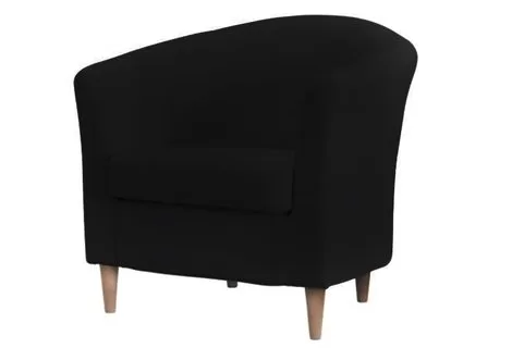 Кресло из экокожи черного цвета