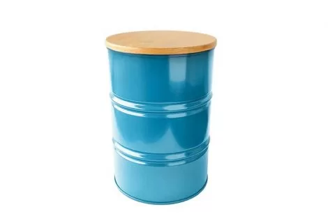 Стол бочка голубого цвета