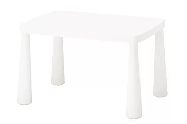 Стол детский прямоугольный белого цвета. Аренда и прокат