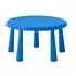 Стол детский круглый синего цвета