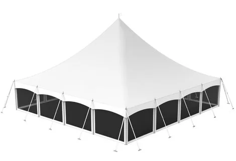 Аренда пикового шатра 12х12 метра белого цвета